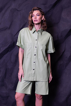 Рубашка из экокожи